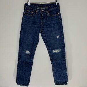 Levi's 501 t Dark Blue Straight Jeans